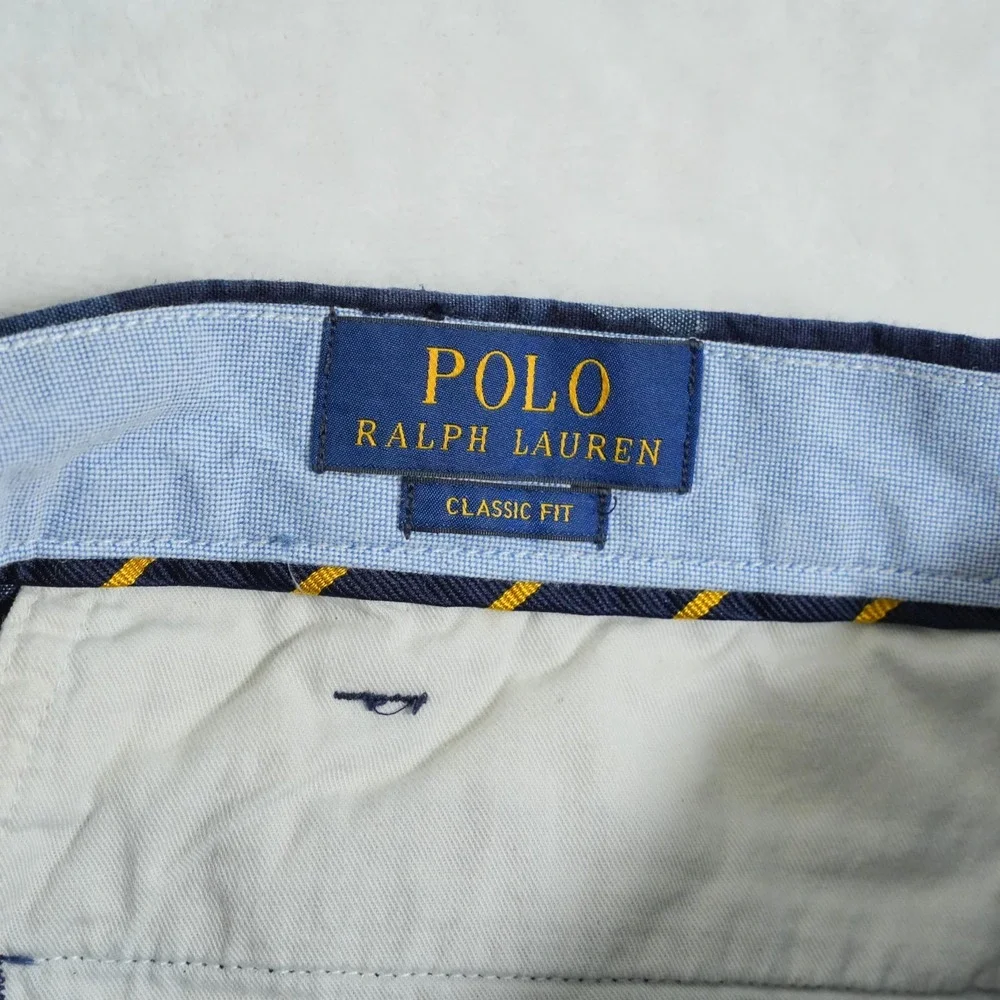 Polo Ralph Lauren Shorts Men's 48 Navy Blue‎ Floral Classic Fit Chinos Vacation